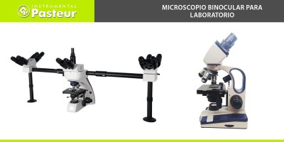 Microscopio binocular para laboratorio