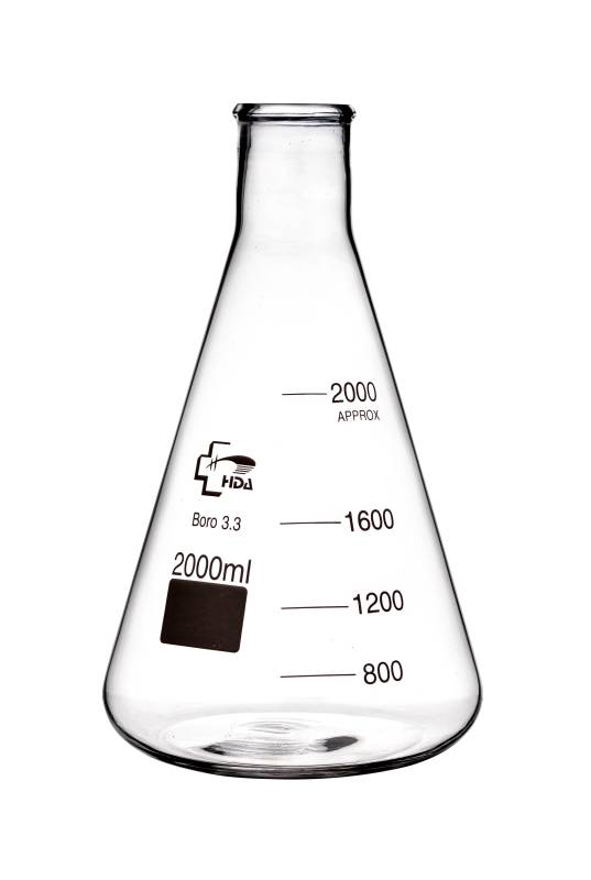 Erlenmeyer Vidrio Boro 3.3 2000ml
