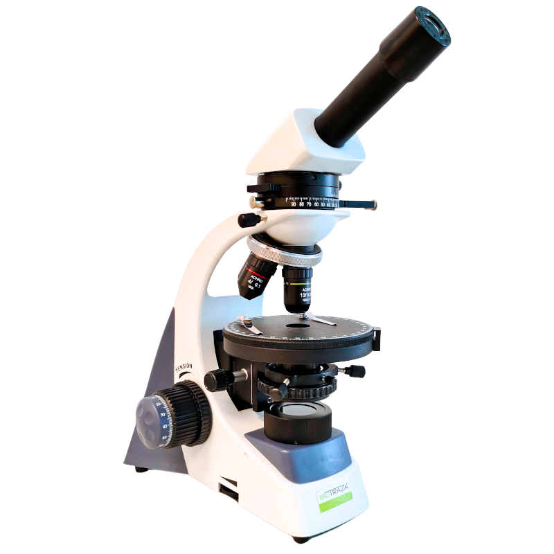 Microscopio Monocular XSP-500P Petrográfico, Óptica Acromática, 1000x, Platina Circular Giratoria Graduada 360°, LED Trans