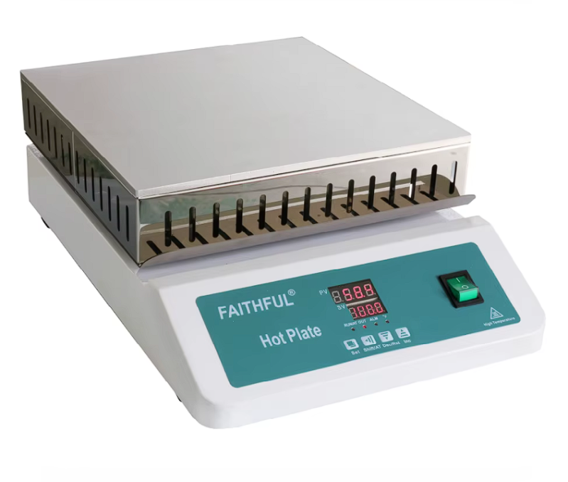 Plaque Chauffante Pliable électrique - 7 Niveaux (40-120°C), Minuterie 6h, Surface Silicone Platine, Portable 800g