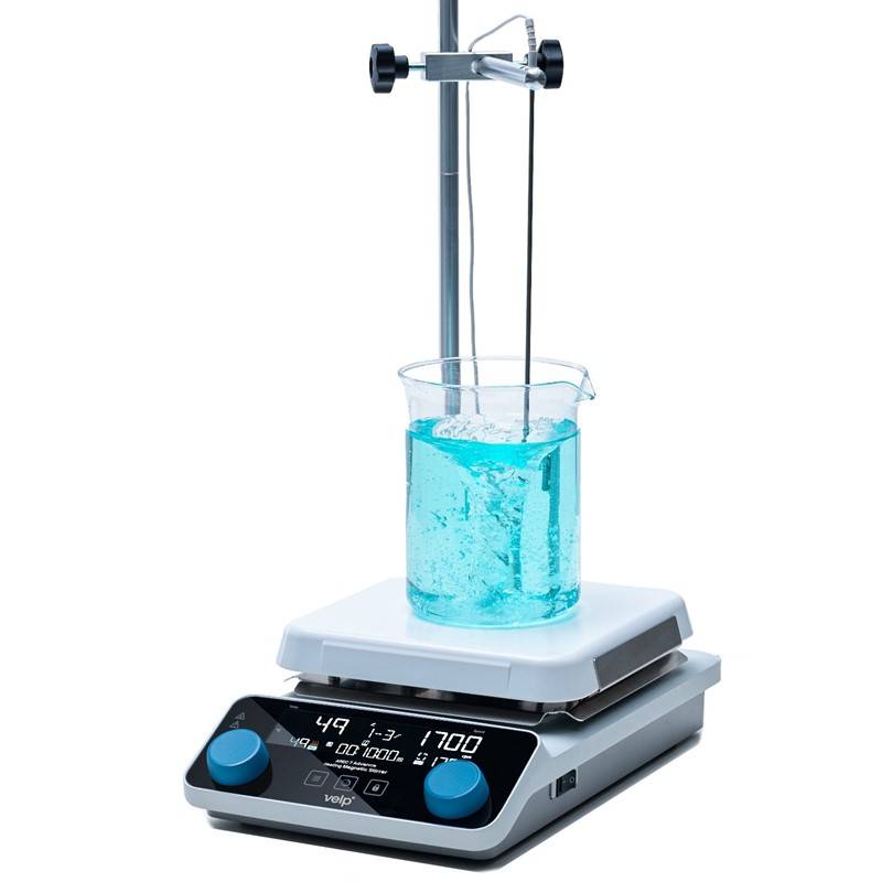 Agitador Magnético AREC 7 Advance, Digital, con Calefacción, Placa Cerámica, 550°C, 20L, WiFi y USB, soporte y sonda.