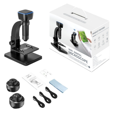 Microscopio Wifi Digital M315-W, Aumentos Dig. 2000X ,5MP, Conexión WIFI/USB, 2 Objetivos
