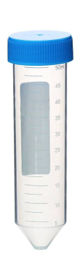 Tubo tipo Falcon PP, 50ml, fondo cónico, graduado, autoclavable, Pack x 25