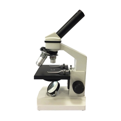 Microscopio Monocular  GZ-400M, 3 Objetivos 400x, Con Espejo