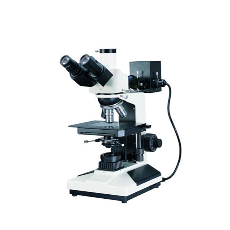 Microscopio Trinocular Metalográfico  L-2030A, Óptica Plana, 4 Objetivos, Sistema Polarización, Koehler Halógena Ep/Trans 