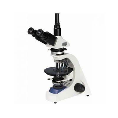 Microscopio Trinocular De Polarización XP-148PLT, 5 Objetivos, Revólver Invertido, Platina Circular Giratoria Graduada 360º, Halógena 
