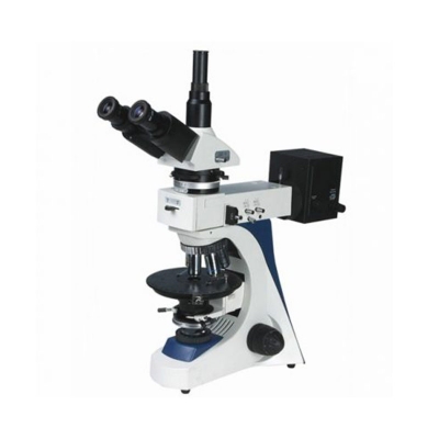 Microscopio Trinocular De Polarización XP-607LPT, Óptica Plana Corregida a Infinito, 5 Objetivos, Platina Circular Giratoria Graduada 360º, Koehler Halógena Epi
