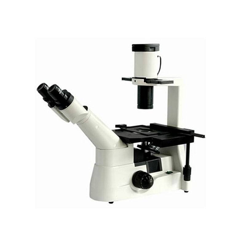 Microscopio Trinocular Biológico Invertido XDS-403AT, Óptica Plana Corregida a Infinito, Ph10x y Ph20x, Halógena