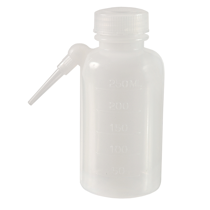 Piseta de polietileno x 500ml, pico integrado una sola pieza